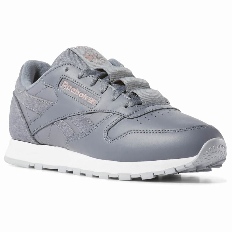 Reebok Classic Leather Shoes Womens Grey/White India NR9946RS